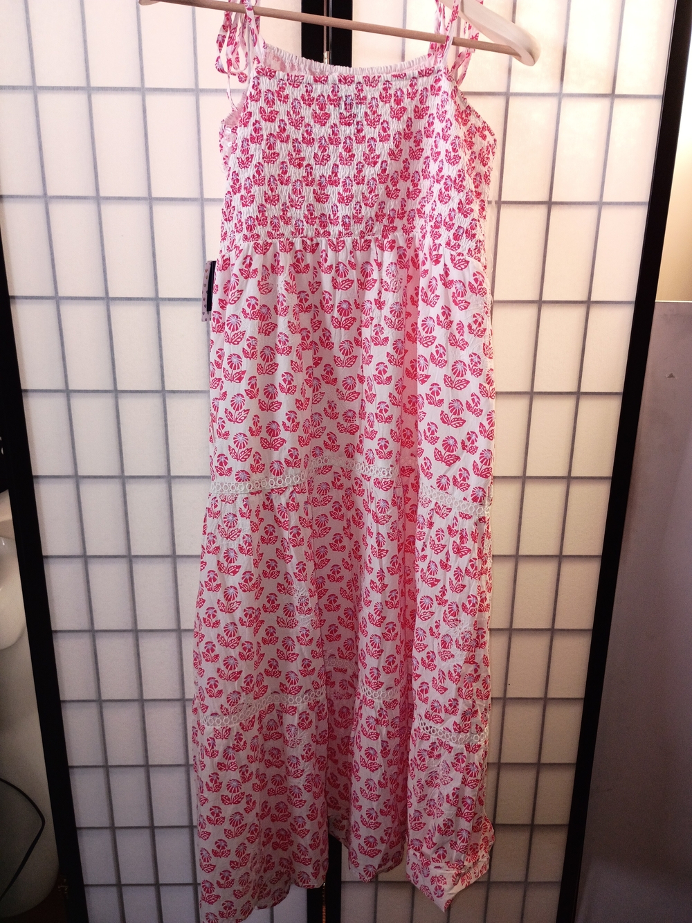 ROLLER RABBIT x Target Women’s White and Red Floral Tiered Maxi Dress - Picture 9 of 14
